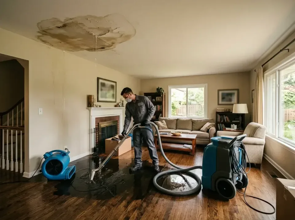 attic-pipe-burst-ceiling-drip-008 — frequently asked questions, Water Damage Restoration & Carpet Care in Dickinson, ND